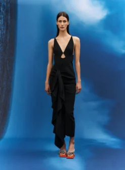 The Cora Midaxi Dress In Black