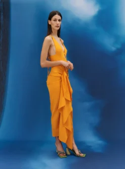 The Cora Midaxi Dress In Orange -LARA SALES STORE 017 013 v1 scaled