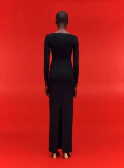 The Sanna Maxi Dress In Black -LARA SALES STORE 02 15 SolaceLondon 01 032 v1