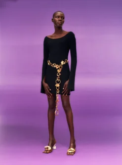 The Ario Mini Dress In Black