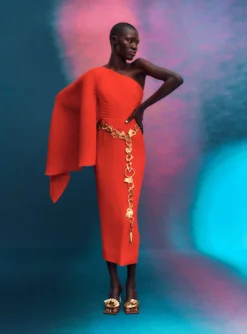 The Lenna Midi Dress In Red