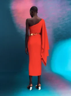 The Lenna Midi Dress In Red -LARA SALES STORE 02 16 SolaceLondon 43 029 v1 scaled