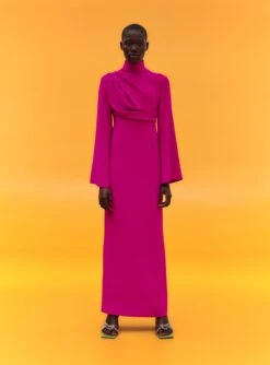 The Lia Maxi Dress In Fuchsia