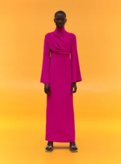 The Lia Maxi Dress In Fuchsia