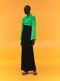 The Lia Maxi Dress In Bright Green & Black -LARA SALES STORE 02 19 SolaceLondon 07 010 v1 scaled