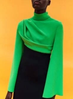 The Lia Maxi Dress In Bright Green & Black -LARA SALES STORE 02 19 SolaceLondon 07 050 v1