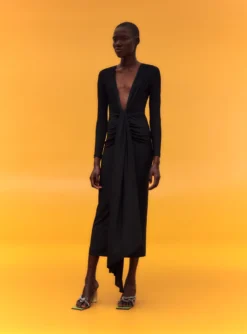 The Lorena Midi Dress In Black 10 The Lorena Midi Dress In Black -LARA SALES STORE 02 19 SolaceLondon 16 022 v1 scaled