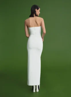 The Bysha Maxi Dress In Cream -LARA SALES STORE 211117 SolaceLondon PF22 Look 01 159 v1 scaled