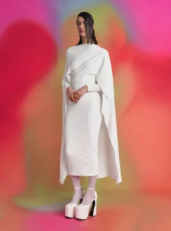 The Tilda Midi Dress In Cream -LARA SALES STORE 211117 SolaceLondon PF22 Look 14 028 v1 scaled