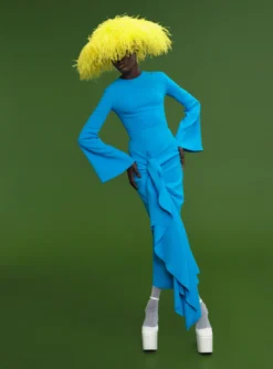 The Giana Skirt In Azure -LARA SALES STORE 211118 SolaceLondon PF22 Look 25 012 v2 scaled