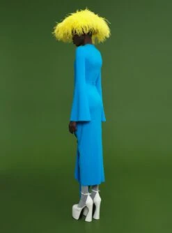 The Giana Skirt In Azure -LARA SALES STORE 211118 SolaceLondon PF22 Look 25 041 v2