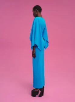 The Yael Maxi Dress In Azure -LARA SALES STORE 211119 SolaceLondon PF22 Look 38 022 v1
