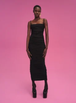 Adler Midi Dress In Black