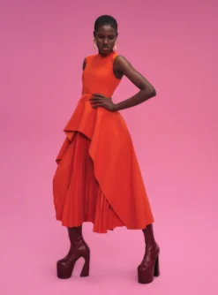 The Severny Midi Dress In Copper -LARA SALES STORE 211119 SolaceLondon PF22 Look 56 006 v2 scaled