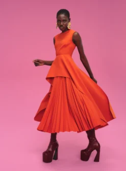 The Severny Midi Dress In Copper