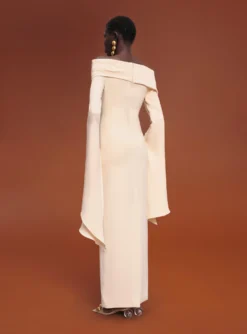The Arden Maxi Dress In Ivory -LARA SALES STORE 211209 SolaceLondon RS22 Look 22 068 scaled