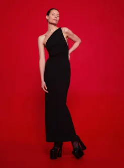 The Nadina Maxi Dress In Black -LARA SALES STORE 220120 SolaceLondon FW22 02 032 v2 scaled