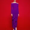 The Lotus Midaxi Dress In Purple