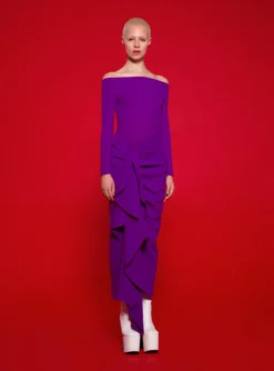 The Lotus Midaxi Dress In Purple