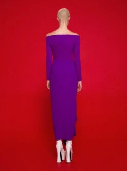 The Lotus Midaxi Dress In Purple 5 The Lotus Midaxi Dress In Purple -LARA SALES STORE 220120 SolaceLondon FW22 22 064 v1