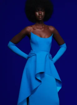 The Omara Maxi Dress In Azure -LARA SALES STORE 220121 SolaceLondon FW22 40 053 v1 scaled