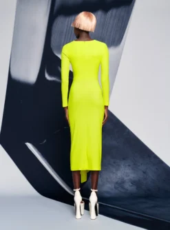The Lorena Midi Dress In Citrus -LARA SALES STORE 220210 SolaceLondon SS22 04 092 v1 scaled