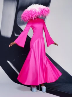 The Storm Maxi Dress In Hot Pink -LARA SALES STORE 220210 SolaceLondon SS22 06 140 v1 scaled