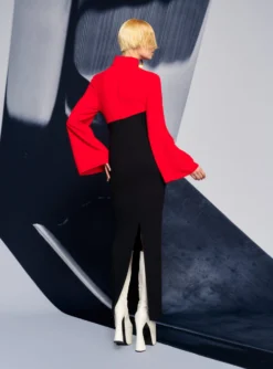 The Lia Maxi Dress In Red & Black -LARA SALES STORE 220210 SolaceLondon SS22 09 101 v1 scaled