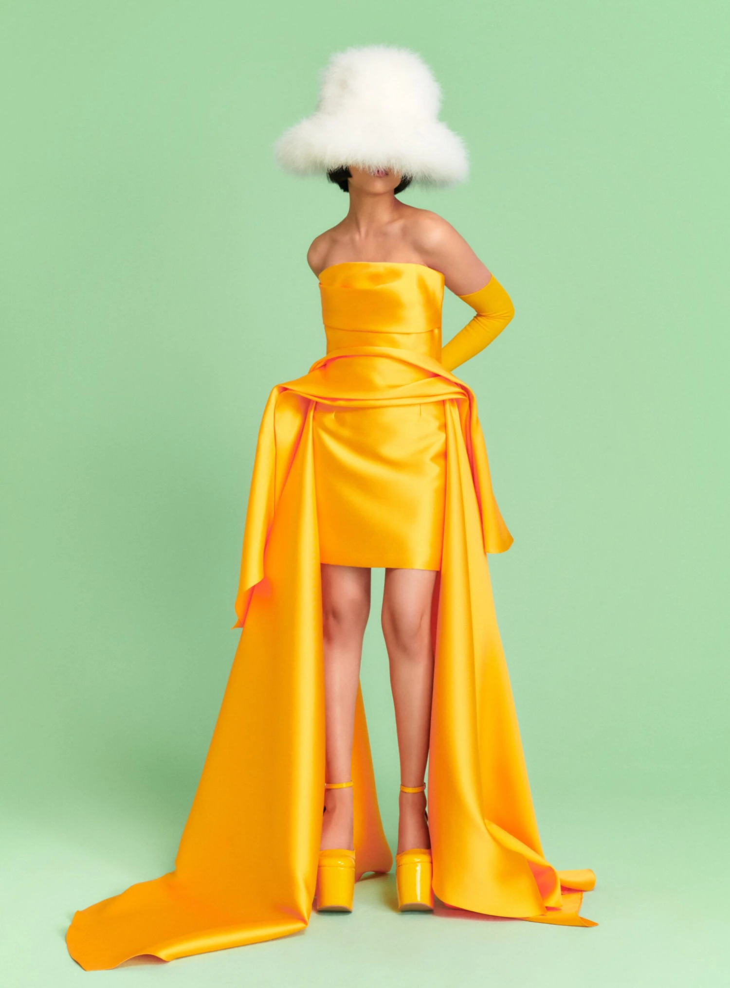 The Sydney Mini Dress In Mustard 2 The Sydney Mini Dress In Mustard - Image 2