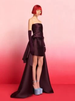 The Sydney Mini Dress In Plum -LARA SALES STORE 220407 SolaceLondon RS23 09 030 R1