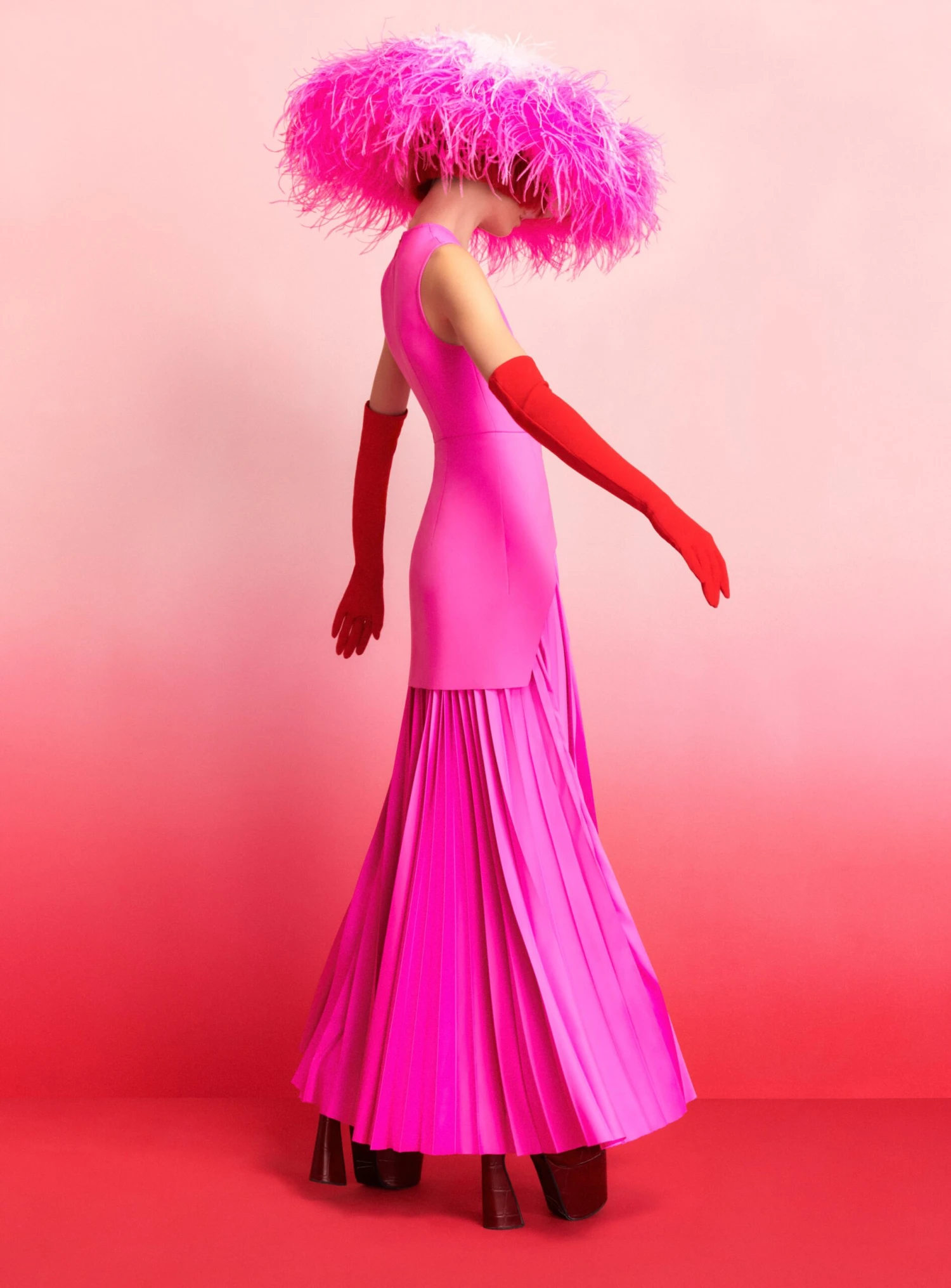 The Sofija Maxi Dress In Fuchsia 2 The Sofija Maxi Dress In Fuchsia - Image 2