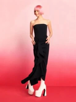 The Thalia Midi Dress In Black