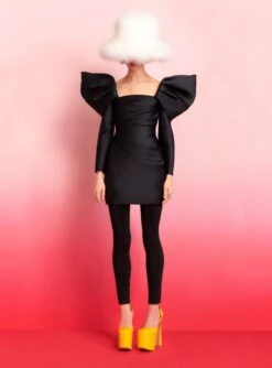 The Riley Mini Dress In Black -LARA SALES STORE 220408 SolaceLondon RS23 18 006 R1