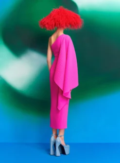 The Lenna Midi Dress In Fuchsia -LARA SALES STORE 220408 SolaceLondon RS23 29 212 R1 scaled