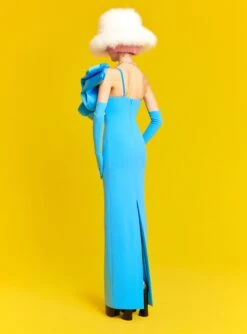 The Ellis Maxi Dress In Blue -LARA SALES STORE 220411 SolaceLondon RS23 38 172 R1