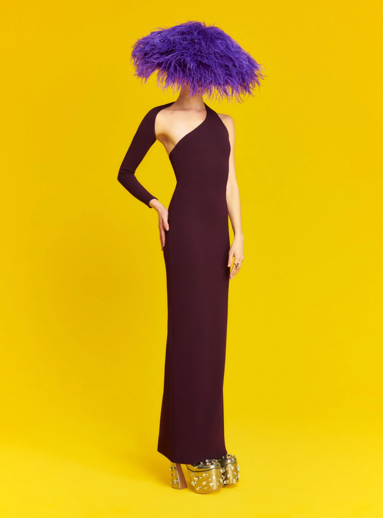 The Saren Maxi Dress In Plum 3 The Saren Maxi Dress In Plum - Image 3