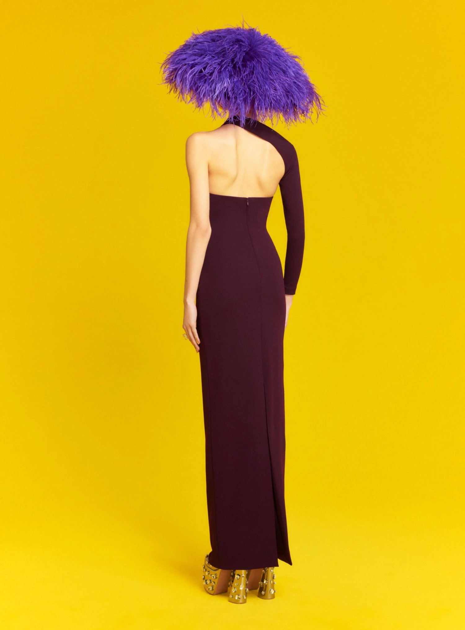 The Saren Maxi Dress In Plum 4 The Saren Maxi Dress In Plum - Image 4