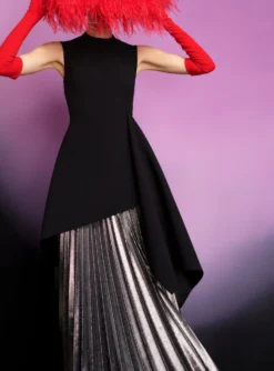 The Henley Skirt In Silver -LARA SALES STORE 220411 SolaceLondon RS23 47 170 R1 scaled