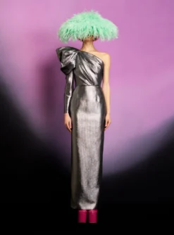 The Garnet Maxi Dress In Silver