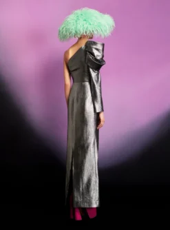 The Garnet Maxi Dress In Silver -LARA SALES STORE 220411 SolaceLondon RS23 48 066 R1 scaled