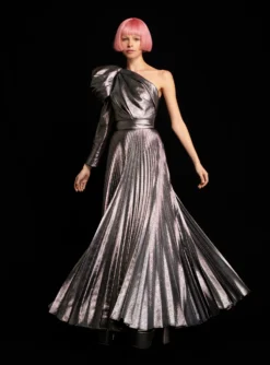 The Sawyer Maxi Dress In Silver -LARA SALES STORE 220411 SolaceLondon RS23 58 035 scaled