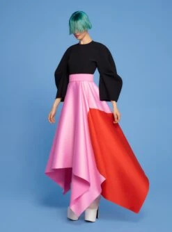 The Quinn Midi Dress In Black, Rose & Red