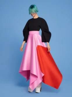 The Quinn Midi Dress In Black, Rose & Red