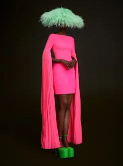 The Peyton Mini Dress In Ultra Pink