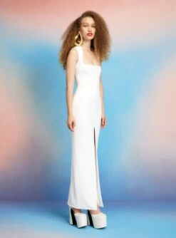The Sofia Maxi Dress In Cream -LARA SALES STORE 220715 SolaceLondon SS23 23 035 R1