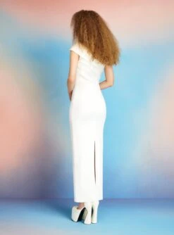 The Selia Maxi Dress In Cream -LARA SALES STORE 220715 SolaceLondon SS23 30 099 R1