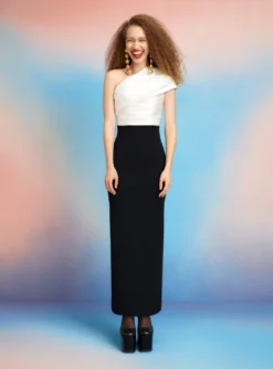 The Selia Maxi Dress In Cream & Black -LARA SALES STORE 220715 SolaceLondon SS23 34 002 R1 scaled