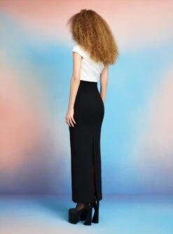 The Selia Maxi Dress In Cream & Black -LARA SALES STORE 220715 SolaceLondon SS23 34 118 R1