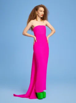 The Harlee Maxi Dress In Hot Pink