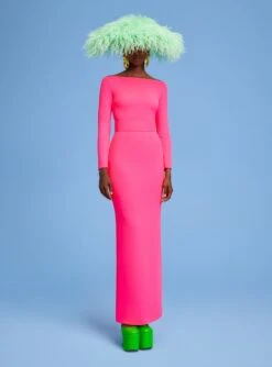 The Sabina Maxi Dress In Ultra Pink